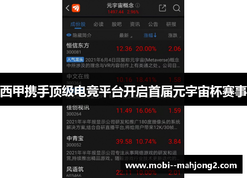 西甲携手顶级电竞平台开启首届元宇宙杯赛事 西甲携手顶级电竞平台开启首届元宇宙杯赛事
